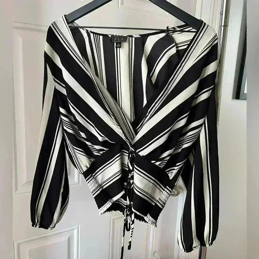 OLM blouse long sleeve top striped
